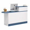 Quầy Lễ Tân Gỗ Công Nghiệp Trắng Xanh Tối Giản ZM-30006 - 1400x600x1000mm - ZM-30006.2
