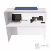 Quầy Lễ Tân Trắng Phối Xanh Dương Đơn Giản ZM-30004 - ảnh chi tiết 5