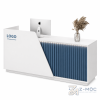 Quầy Lễ Tân Xanh Phối Nan Dọc Trắng Hiện Đại ZM-30009 - ảnh chi tiết 1