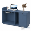 Quầy Lễ Tân Xanh Phối Nan Dọc Trắng Hiện Đại ZM-30009 - ảnh chi tiết 7