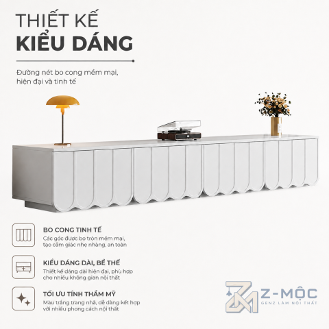 Thiết kế cánh gợn sóng tạo điểm nhấn