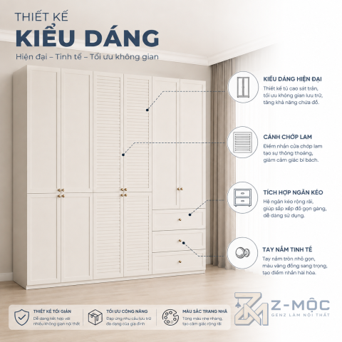Thiết kế đơn giản, hiện đại