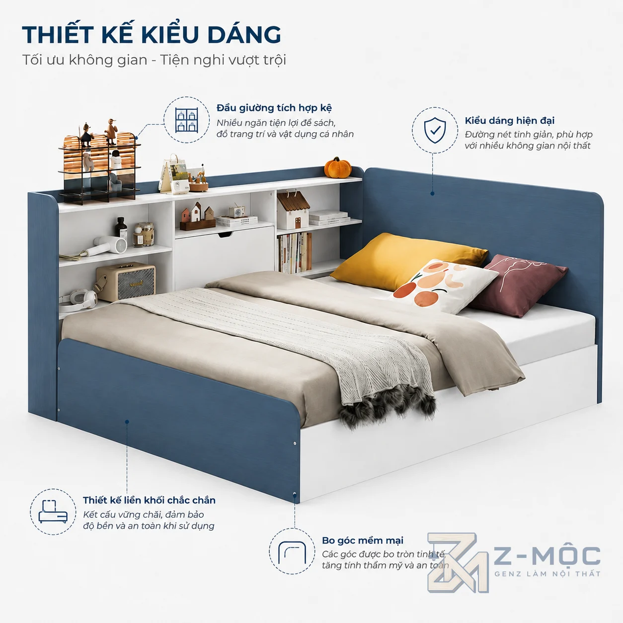 Thiết kế gọn gàng, phù hợp nhiều phong cách nội thất