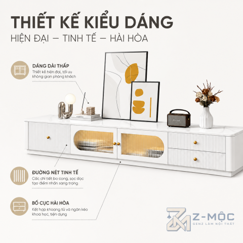 Thiết kế hiện đại, cánh kính sọc tạo điểm nhấn