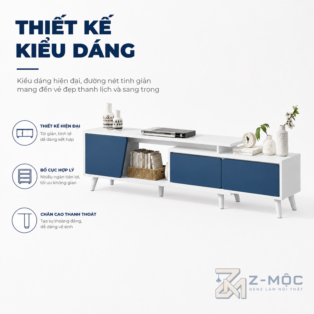 Thiết kế hiện đại, phối màu trẻ trung