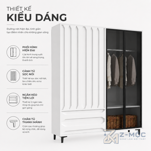 Thiết kế hiện đại, tạo điểm nhấn cho phòng ngủ