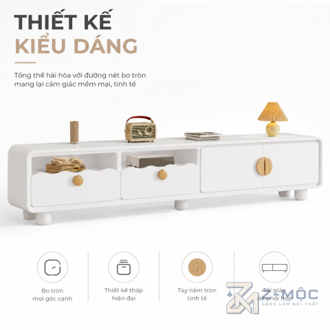 Thiết kế lượn sóng mềm mại, hiện đại