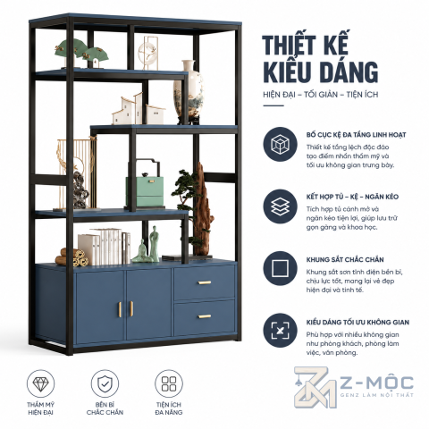 Thiết kế nhiều tầng thuận tiện cho việc trưng bày