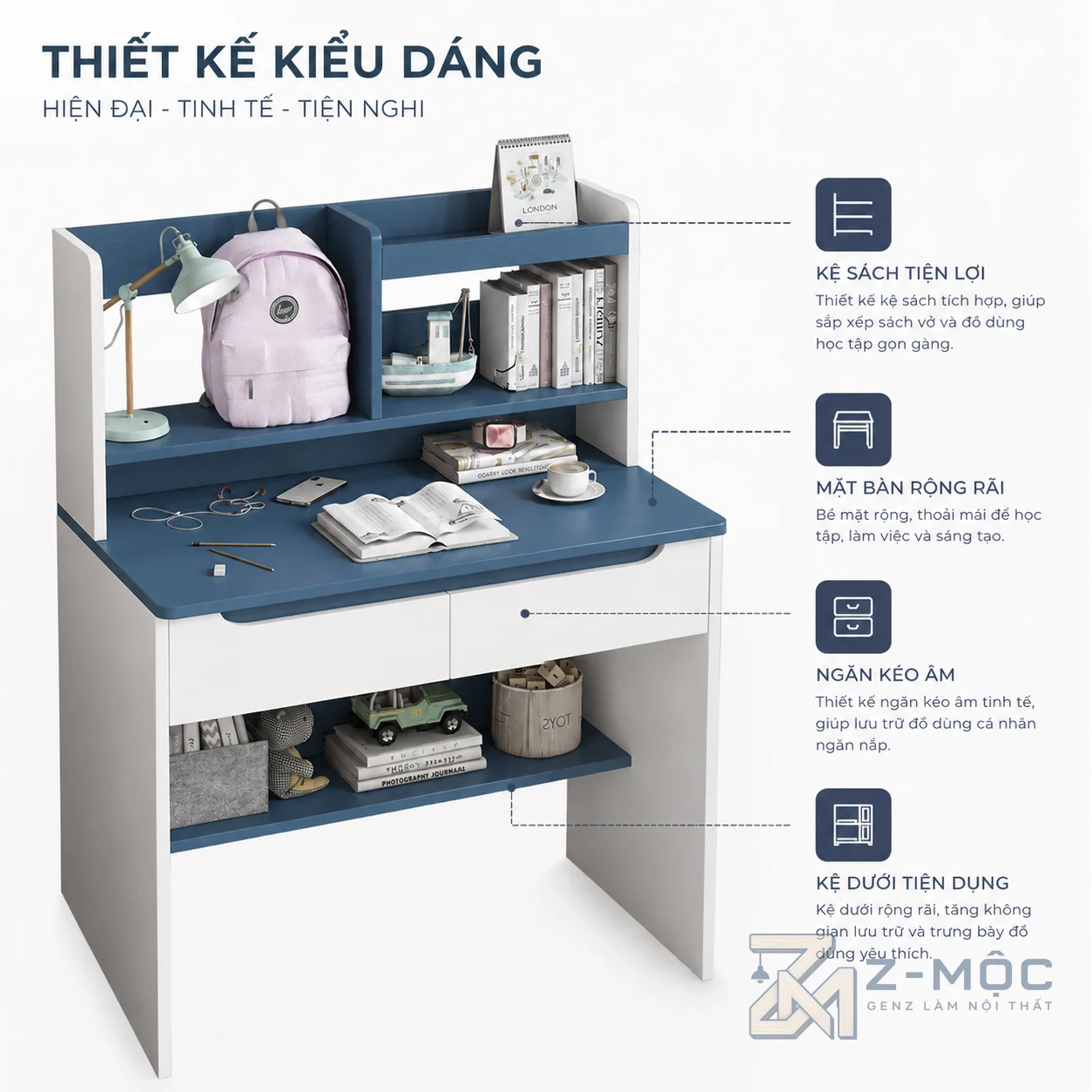 Thiết kế nhỏ gọn, phù hợp nhiều không gian