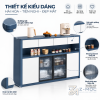 Thiết kế phối màu xanh trắng tạo điểm nhấn cho không gian