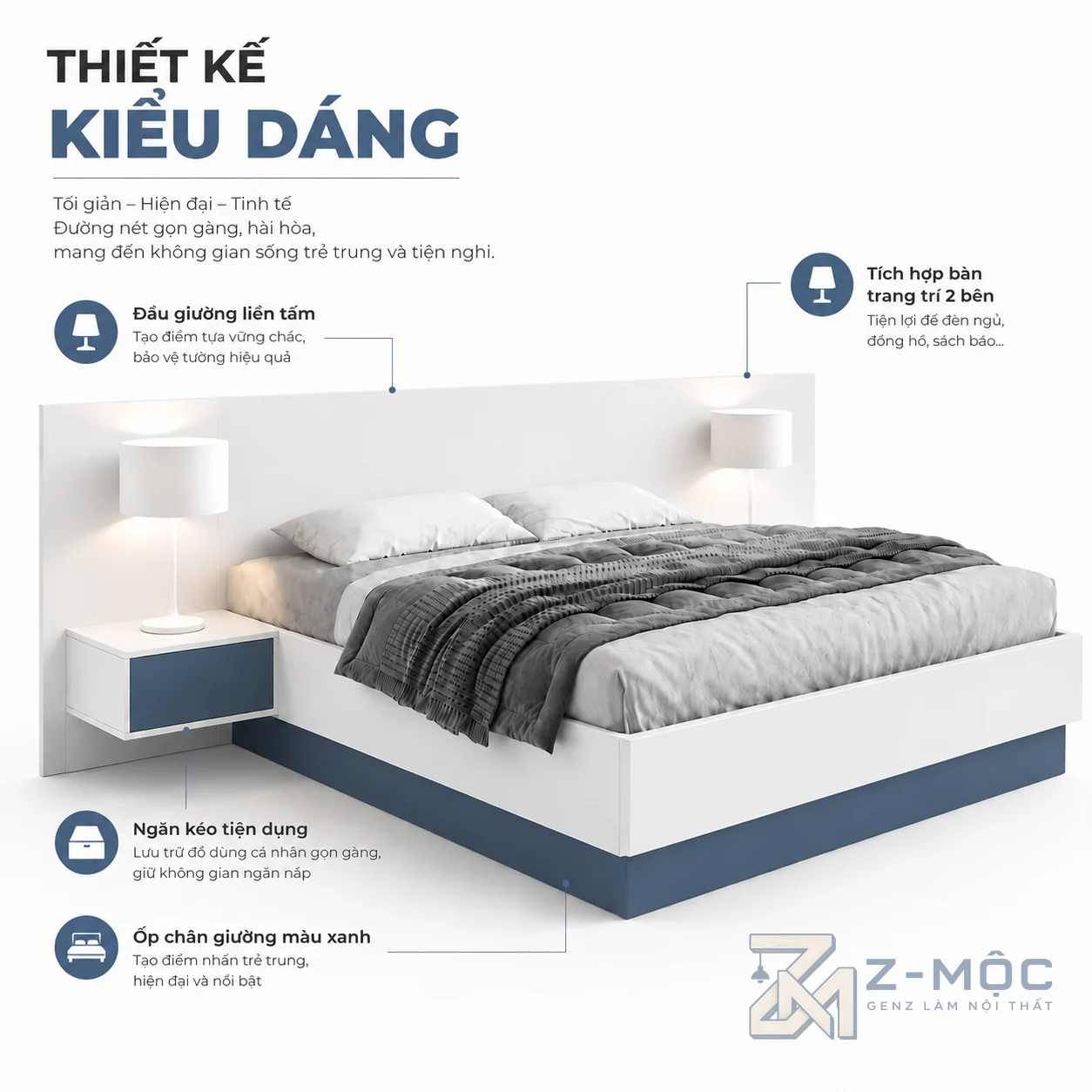 Thiết kế tối giản giúp không gian luôn gọn gàng
