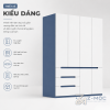 Thiết kế trắng xanh tạo điểm nhấn