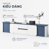 Thiết kế xanh trắng hiện đại, đường nét bo cong