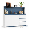 Tủ Buffet Màu Xanh Dương Kết Hợp Kệ Mở Hiện Đại ZM-94014 - 1200x400x1350mm - ZM-94014.3