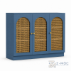 Tủ mây đan màu xanh cánh vòm độc đáo ZM-94021 - 1200x400x900mm - ZM-94021.1