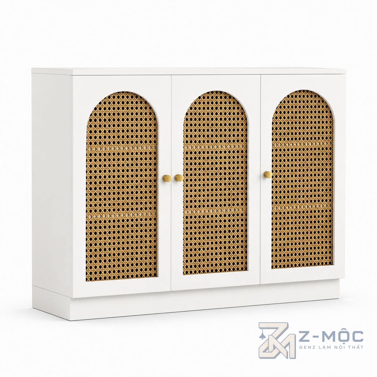 Tủ mây đan màu xanh cánh vòm độc đáo ZM-94021 - ảnh chi tiết 8