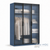 Tủ Quần Áo 4 Cánh Kính Sọc Màu Xanh ZM-10036 - 1200x600x1800mm - ZM-10036.1