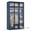 Tủ Quần Áo 4 Cánh Kính Sọc Màu Xanh ZM-10036 - 1200x600x2200mm - ZM-10036.2