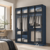 Tủ Quần Áo 4 Cánh Kính Sọc Màu Xanh ZM-10036 - ảnh chi tiết 6