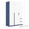 Tủ Quần Áo 4 Cánh Phối Xanh Trắng Nhỏ Gọn ZM-10038 - 1200x600x1800mm - ZM-10038.1