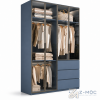 Tủ Quần Áo Cánh Kính Khung Nhôm Hiện Đại ZM-10027 - 1600x600x2200mm - ZM-10027.1