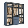 Tủ Quần Áo Cánh Kính Khung Nhôm Hiện Đại ZM-10027 - 2200x600x2200mm - ZM-10027.2