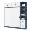 Tủ Quần Áo Cánh Lùa Phối Trắng Xanh Có Kệ ZM-10037 - 2000x600x2200mm - ZM-10037.2