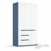 Tủ Quần Áo Cánh Trắng Phối Xanh Có Ngăn Kéo Độc Đáo ZM-10040 - 1200x600x2200mm - ZM-10040.1