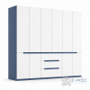 Tủ Quần Áo Cánh Trắng Phối Xanh Có Ngăn Kéo Độc Đáo ZM-10040 - 2400x600x2200mm - ZM-10040.4