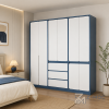 Tủ Quần Áo Khung Xanh Phối Cánh Trắng Nhiều Khoang ZM-10039 - ảnh chi tiết 6