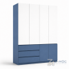 Tủ Quần Áo Kịch Trần Phối Xanh Trắng ZM-10030 - 1600x600x2400mm - ZM-10030.1