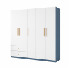 Tủ Quần Áo Xanh Cánh Trắng 2 Ngăn Kéo ZM-10023 - 2000x600x2000mm - ZM-10023.2