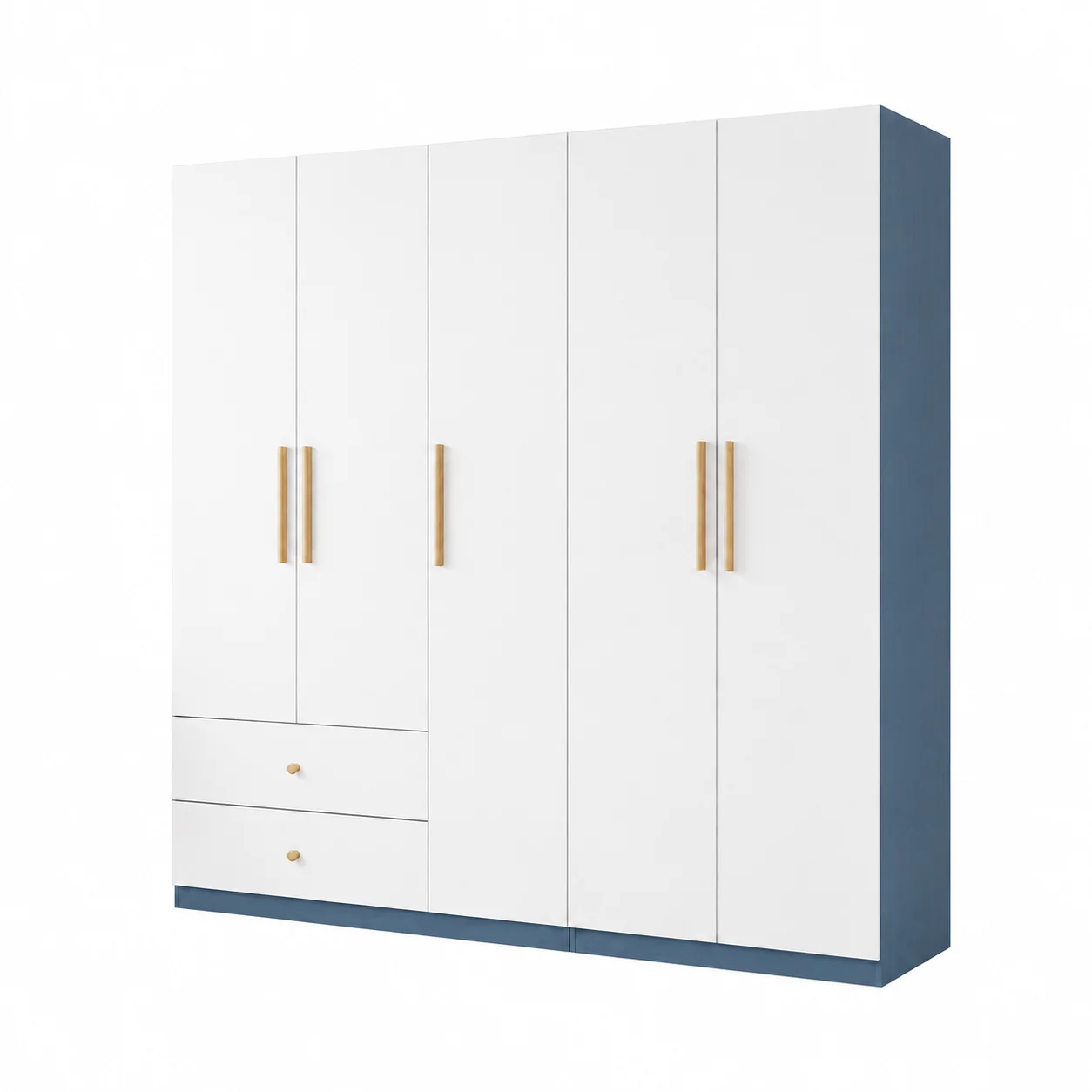 Tủ Quần Áo Xanh Cánh Trắng 2 Ngăn Kéo ZM-10023 - 2000x600x2000mm - ZM-10023.2