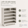 Tủ Trang Trí 6 Ngăn Kéo Màu Trắng Chân Bi ZM-94022 - ảnh chi tiết 5