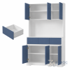 Tủ Trang Trí Khung Trắng Cánh Xanh Cho Phòng Khách ZM-94013 - ảnh chi tiết 6