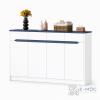 Tủ Trang Trí Màu Trắng Phối Xanh Dáng Dài ZM-94015 - 1600x400x1000mm - ZM-94015.2