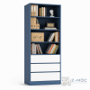Tủ Trang Trí Màu Xanh Cánh Kính Nhiều Ngăn Đa Năng ZM-94025 - 800x400x2000mm Không cánh kính - ZM-94025.1