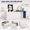 6 ngăn kéo rộng, thuận tiện cất giữ đồ dùng