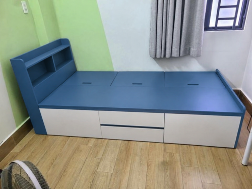 Giường Ngủ Liền Kệ Để Đồ Đầu Giường Hiện Đại ZM-11048 photo review
