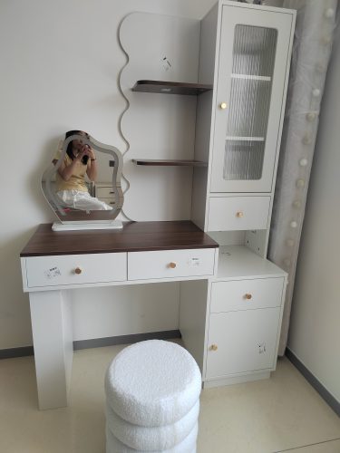 Bàn Trang Điểm Liền Kệ Góc Độc Đáo ZM-12007 photo review
