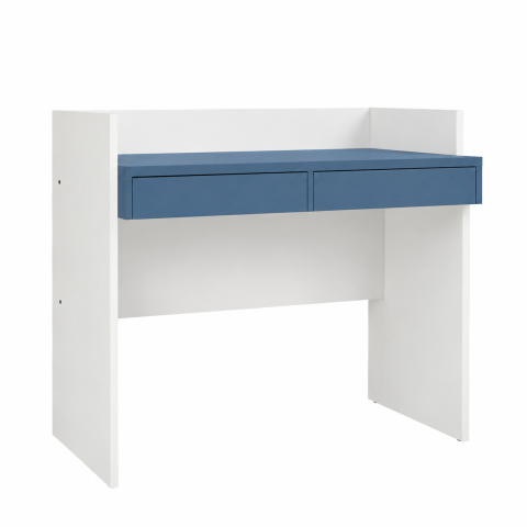 Bàn Học 2 Ngăn Kéo Màu Trắng Xanh Hiện Đại ZM-70086 - 1200x600x850mm - ZM-70086.2