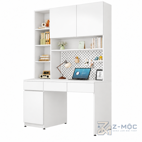 Bàn Học Liền Giá Sách Nhiều Ngăn Hiện Đại ZM-70065 - ảnh chi tiết 1