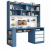 Bàn Học Liền Kệ Màu Xanh Nhiều Ngăn Đa Năng ZM-70070 - 1400x600x1900mm - ZM-70070.2