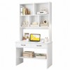 Bàn Học Liền Kệ Sách 2 Ngăn Kéo Màu Trắng ZM-70059 - 1200x600x1800 - ZM-70059.2