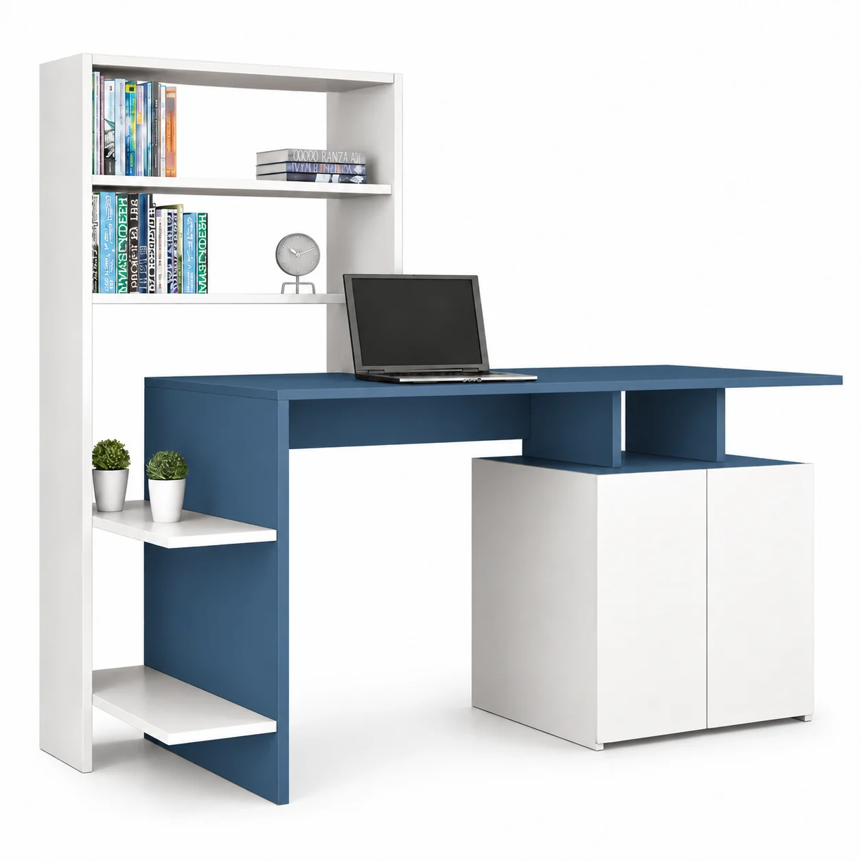 Bàn Học Liền Kệ Sách Kiểu Dáng Nhỏ Gọn Độc Đáo ZM-70081 - 1600x600x1400mm - ZM-70081.2