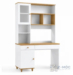Bàn Học Liền Kệ Sách Màu Trắng Xanh Hiện Đại ZM-70083 - ảnh chi tiết 1