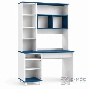 Bàn Học Liền Kệ Sách Màu Trắng Xanh Hiện Đại ZM-70083 - ảnh chi tiết 7