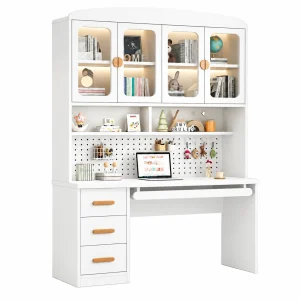 Bàn Học Liền Kệ Sách Tủ Kính Hiện Đại ZM-70069