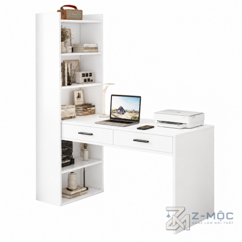 Bàn Học Và Làm Việc Kèm Kệ Sách Dáng Đứng Xanh ZM-70054 - ảnh chi tiết 1