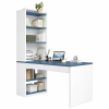 Bàn Học Và Làm Việc Liền Kệ Sách Cao Màu Trắng Xanh ZM-70063 - 1400x600x1700mm - ZM-70063.2